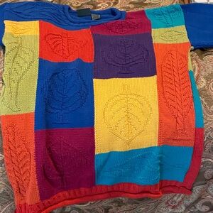 liz & co. Colorful Striped Knit Sweater